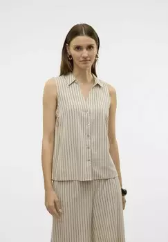 Топ MYMILO - Button-down blouse Vero Moda, бежевый