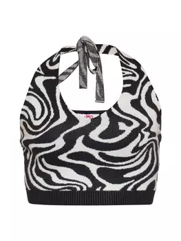 Топ myMo Cropp, цвет wollweiss schwarz