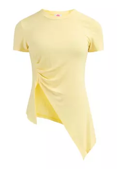 Топ myMo Jersey Shirt Aus Rippstrick, светло-желтый