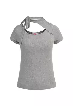 Топ myMo Jerseyshirt, цвет Grau Melange