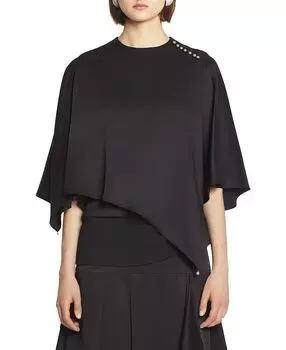 Топ мыса Lanvin, черный