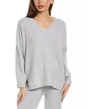Топ N Natori Aura с V-образным вырезом, серый