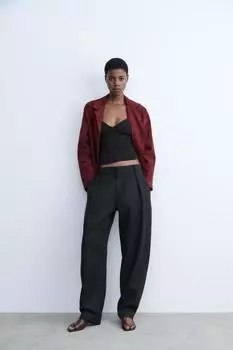 Топ на бретельках ZARA, черный
