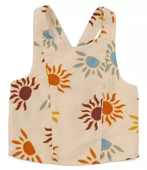 Топ на бретелях Honey & Sparkle для больших девочек 7–16 лет в стиле бохо с принтом Sun, бежевый