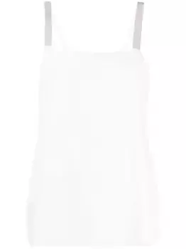 Топ на бретелях с эффектом металлик Fabiana Filippi, белый