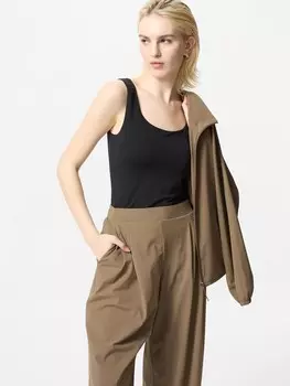 Топ на бретелях с чашечками airism Uniqlo, черный