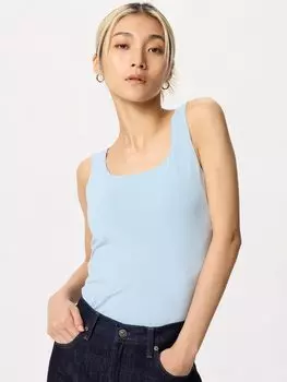 Топ на бретелях с чашечками airism Uniqlo, синий