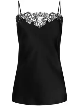 Топ на бретелях с кружевом STELLA MCCARTNEY, черный