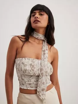 Топ NA-KD, светло-бежевый