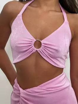 Топ NA-KD, светло-розовый