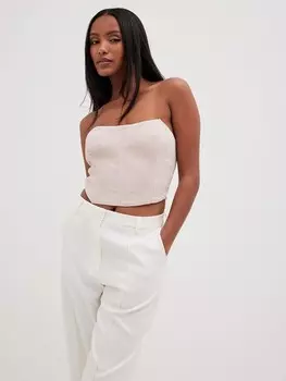 Топ NA-KD Top, бежевый