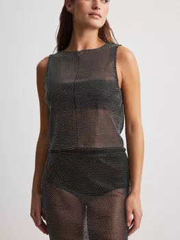 Топ NA-KD Top, черный