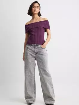 Топ NA-KD Top, цвет Aubergine