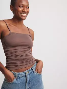 Топ NA-KD Top, коричневый