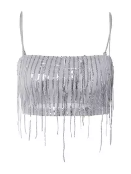 Топ NA-KD Top, серебряный