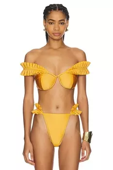 Топ на косточках мулан Andrea Iyamah, золотой