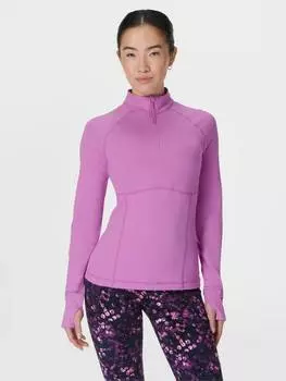 Топ на молнии pro run 1/2 Sweaty Betty, цвет Allium Pink