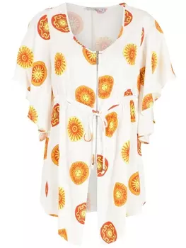 Топ на молнии с принтом Amir Slama, белый