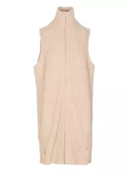 Топ на молнии с высоким воротником MM6 Maison Margiela, нейтральный