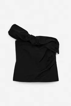 Топ на одно плечо Arket, черный