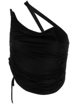 Топ на одно плечо с драпировкой ANDREDAMO, черный