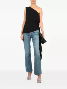 Топ на одно плечо с лазерной резкой Givenchy, черный