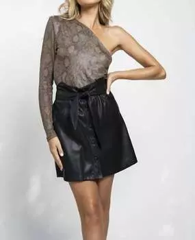 Топ на одно плечо Snake в бронзовом цвете bishop + young, цвет bronze