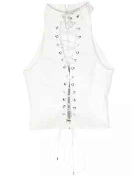 Топ на шнуровке Phoebe POSTER GIRL, белый