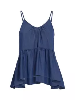 Топ на тонких бретельках Influencer Top, синий деним