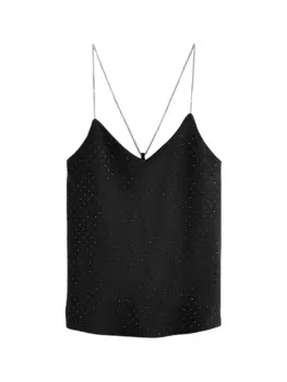 Топ на тонких бретельках Next Top, черный