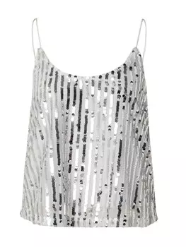 Топ на тонких бретельках VILA Top VINaima, светло-серый