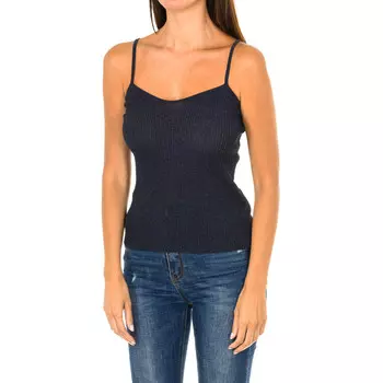 Топ на тонких бретелях из ткани в рубчик 3й5х2а 5м1wz Armani, синий