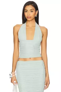 Топ на завязках с сетчатыми вставками Ser.O.Ya, frosted sea