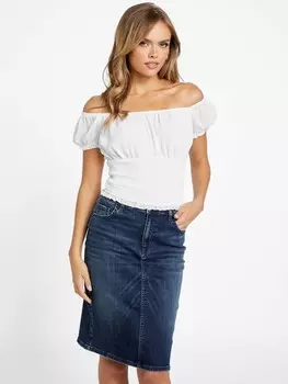 топ Nadina со сборками Guess Factory, молочный