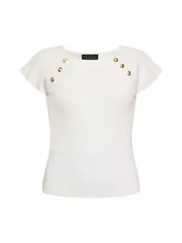 Топ NAEMI Shortsleeve, белый