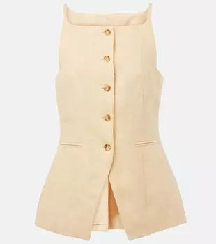 Топ Nancy из льна Posse, Dusty Citron