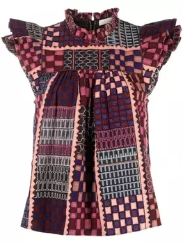 Топ Nanna с узором пэчворк Ulla Johnson, красный