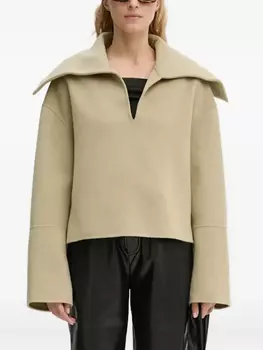 Топ Nanushka с большим воротником, нейтральный