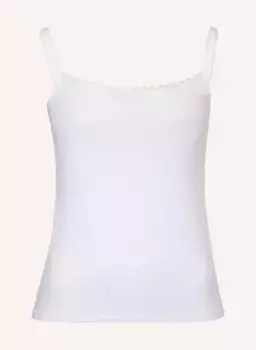 Топ натуральное комфортное кружево Calida, белый