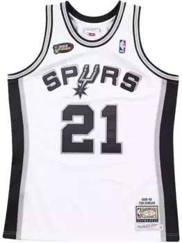 Топ NBA Authentic Spurs 1998 Tim Duncan Mitchell & Ness, белый