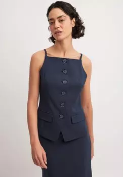 Топ NECK NA-KD, синий