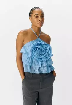 Топ NECKHOLDER Object, синий