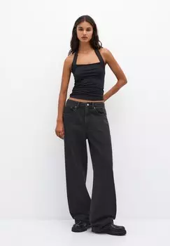 Топ NECKLINE PULL&BEAR, черный