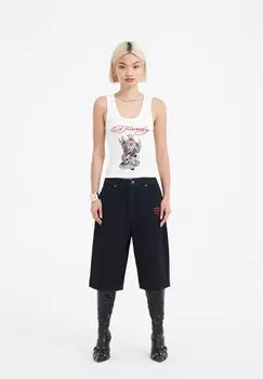 Топ NEW YORK CITY DIAMANTE CROPPED Ed Hardy, белый