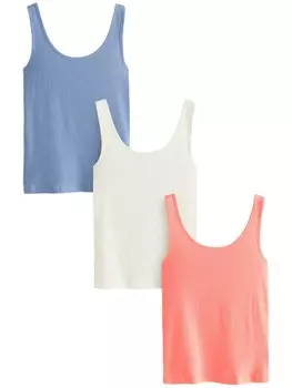 Топ Next, цвет Blue/Coral/White