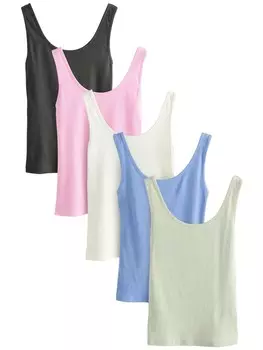 Топ Next, цвет Blue/Dark grey/Mint/Pink