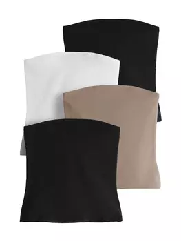 Топ Next, цвет Dark beige/Black/White