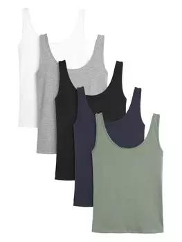 Топ Next, цвет Navy/mottled grey/Mint/Black/White