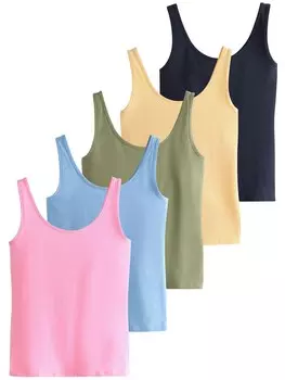 Топ Next, цвет Nude/Azure/Khaki/Rose/Black