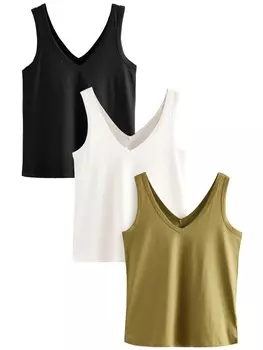 Топ Next, цвет Olive/Black/White